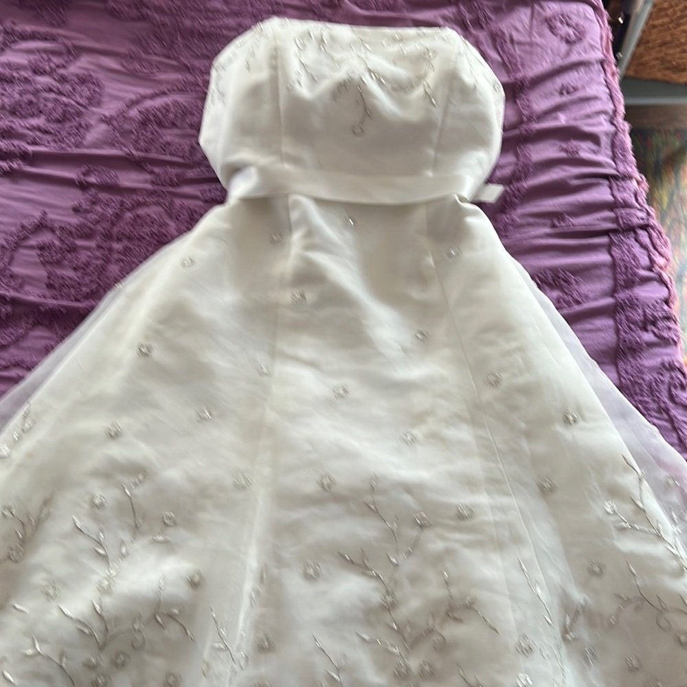 Dress only !Tee length Ivory wedding or cotillion dress from David’s Bridal.